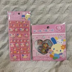 うさはな　タイルシール&おはじきシール