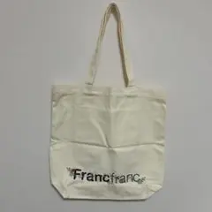 Francfranc（フランフラン） ロゴ トートバッグ フラワー刺繍