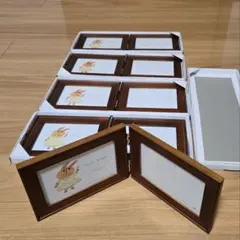 フォトフレーム 木製 2連 折りたたみ 写真立て 5個セット