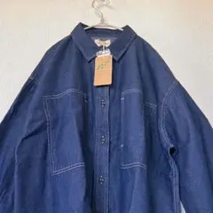 【新品タグ付き】HEART MARKETデニム裾プリント入りシャツ