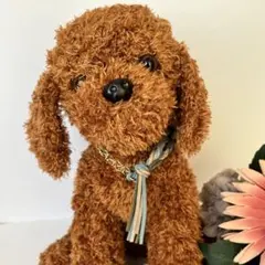 犬猫用チョーカー　アースカラー×ゴールドチェーン