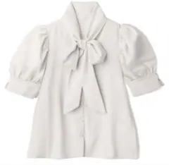GRL リボンタイブラウス ボウタイブラウス 半袖