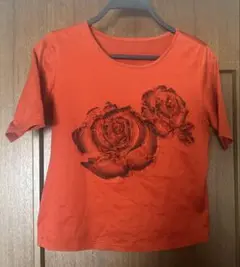 オレンジ バラ　Tシャツ　馬里邑