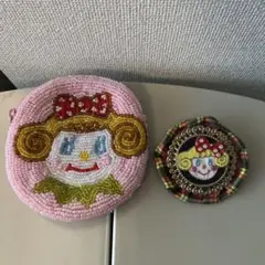 CURLY コレクション　コインパース　バッジ　2個セット　美品
