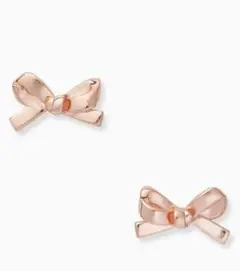 新品未使用　kate spade リボン型ピアス ローズゴールド