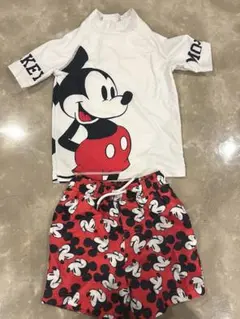 ミッキーマウス 水着 ラッシュガード セット 2-3yrs 95cm