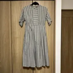 【値下げ】ehka sopo エヘカソポ　マルチストライプワンピース
