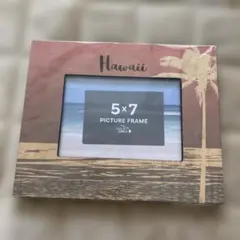 ハワイ風木製フォトフレーム 5x7インチ