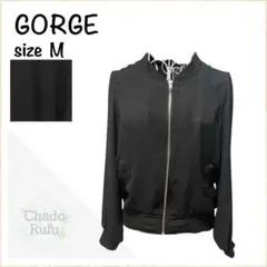 【GORGE】ゴージ アウター トップス シースルーM トップス チャック 黒