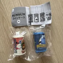 パペットスンスン コインケース ガチャガチャ ブルー ホワイト