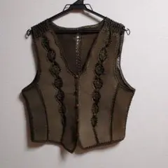 レディース　革ベスト　Shilubeca