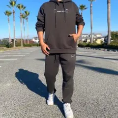 秋コーデ　LUSSO SURF パームツリーロゴスウェットパンツ　Mサイズ