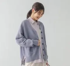 Global WorkスッキレイVネックカーディガン長袖（S）