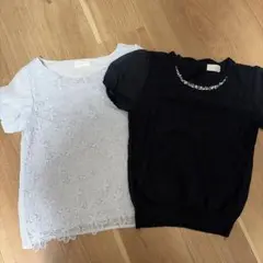 ロディスポット レース＆ビジュー付きトップス2点セット Mサイズ