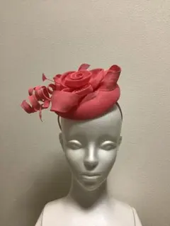 ピンク フラワーヘッドバンドファシネーターウェディングヘッドアクセサリー