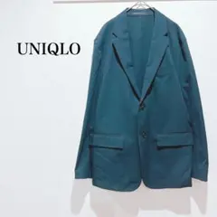 ユニクロ テーラードジャケット 黒 長袖 薄手 フォーマル 無地 シンプル