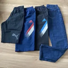 Puma adidas ハーフパンツ ユニクロ長ズボン　160 4点まとめ売り