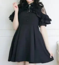 ROJITA ショルダーオーバーレースラッフルワンピース