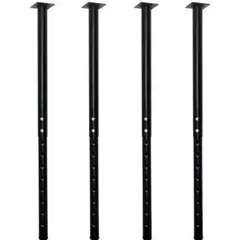 【新品】QLLY 伸縮式テーブル脚 4本セット黒／60-100cm 高さ調整可