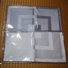 ポケットチーフ グレー系 絹100% 未使用品