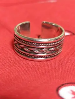 ★silver925★編み込みデザイン オープンリング