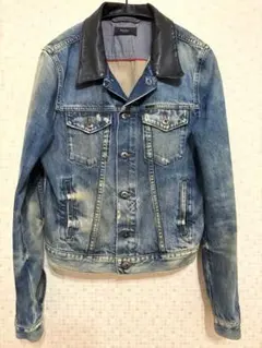 DIESEL デニムジャケット レザー襟