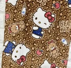キティちゃん レオパード ブラウン フェイスタオル ヒョウ柄 タイニーチャム