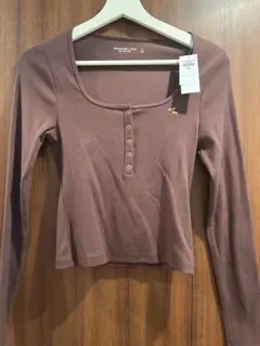 Abercrombie & Fitch 長袖Tシャツ S ブラウン