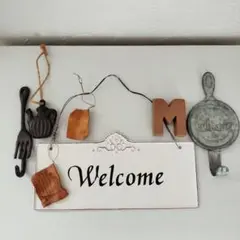 ウェルカムプレート Welcome アンティーク COVENT GARDENのサムネイル