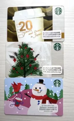 Starbucksカード　3枚セット未削りのサムネイル