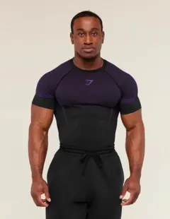 【新品未使用】  ロングスリーブ onyx v5 Sサイズ Gymshark Onyx 5.0 S シームレスロングスリーブTシャツ 黒紫 - メルカリ