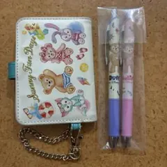 新品　ダッフィー＆シェリーメイ ボールペンセット　パスケース　ダッフィーフレンズ