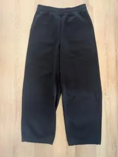 【新品未使用】UNIQLO C スウェットワイドパンツM 黒 スウェットパンツ