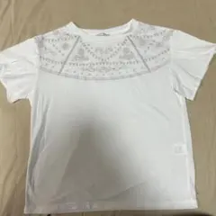 continuer de NICE CLAUP 刺繍Tシャツ ホワイトのサムネイル