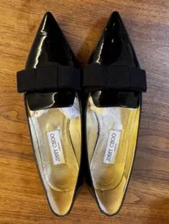 JIMMY CHOO ブラック ポインテッドトゥ 37のサムネイル