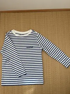 未使用　mont-bellウィックロン長袖Tシャツ100　ボーダー
