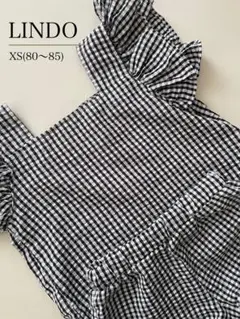 【韓国子供服】LINDO ブラックチェック 半袖セット XS(80~85)