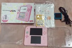 【完品】Nintendo 2DS ピンク 任天堂 ニンテンドー 箱付き ソフト有