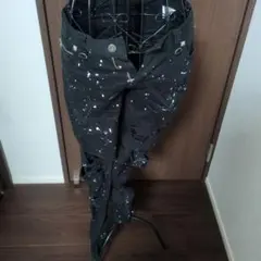 SDL PUNK　セクシーダイナマイトロンドン　ダメージパンツ ブラック　XS