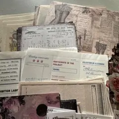 C コラージュ素材 新作 シール 紙モノ など大量