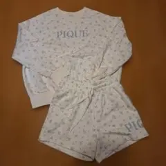 ジェラピケ　花柄スウェットルームウェアセット