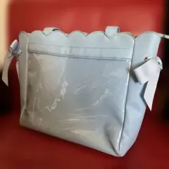 zakkamart フェイクレザースカラップリボントートバッグ　A3痛バ