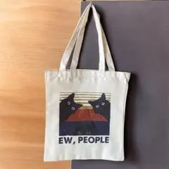 ③ トートバック　黒猫3兄弟　布バック　頑丈で軽量　お出かけ　贈り物　プレゼント