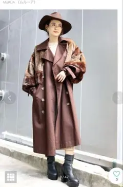 MURUA ロングダブルファーコート