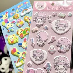 【正規品】 ぷくぷくシール　ウサハナ　ピアノちゃん　サンリオ　2枚セット