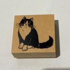 猫 スタンプ はんこ　約3.5×3.5㎝