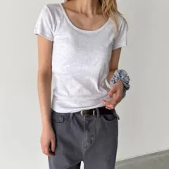 EImar コットンラウンドネックTシャツ