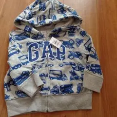 【新品】gap 車柄　くるま　パーカー　上着　羽織　タグ付き