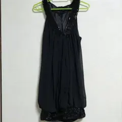 ドレス 黒 ロイヤルパーティー　ミニワンピース、ミニドレス、キャミセット