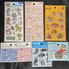セリア トイ・ストーリー クレヨンしんちゃん ディズニー他 シール 7つセット